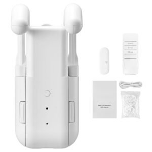 Automatic Curtain Opener, APP and Remote Control, Hub Included, Electric Smart Curtain Opener Compatible with Alexa and Google Home, Timed Opening and Closing, Silent Mode, for Roman Rods