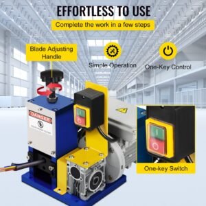 automatic electric wire stripping machine 0.05" 0.98",portable dark blue wire stripper, wire stripping machine tool for scrap copper recycling (dark blue)
