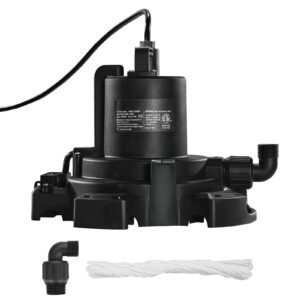 Automatic Pool Cover Pump, 1/2 HP 1600 GPH, 120V Submersible Swimming Pool Cover Pump with 25 ft Power Cord, 25 ft Max Head Lift, Water Removal and Transfer Pump, for Pool Draining Hot Tubs
