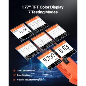automotive circuit tester, 8 35 dcv power circuit probe tester with tft color display and lighting, automotive power tester probe with 19.7 ft / 6 m cable, 2 in 1 electrical detector finder