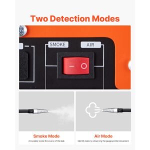 automotive smoke machine leak detector, dc 12v evap vacuum diagnostic tester with built in air pump, dual mode vacuum pipeline fuel diagnostic detector for cars, motorcycles, trucks, boats, atvs