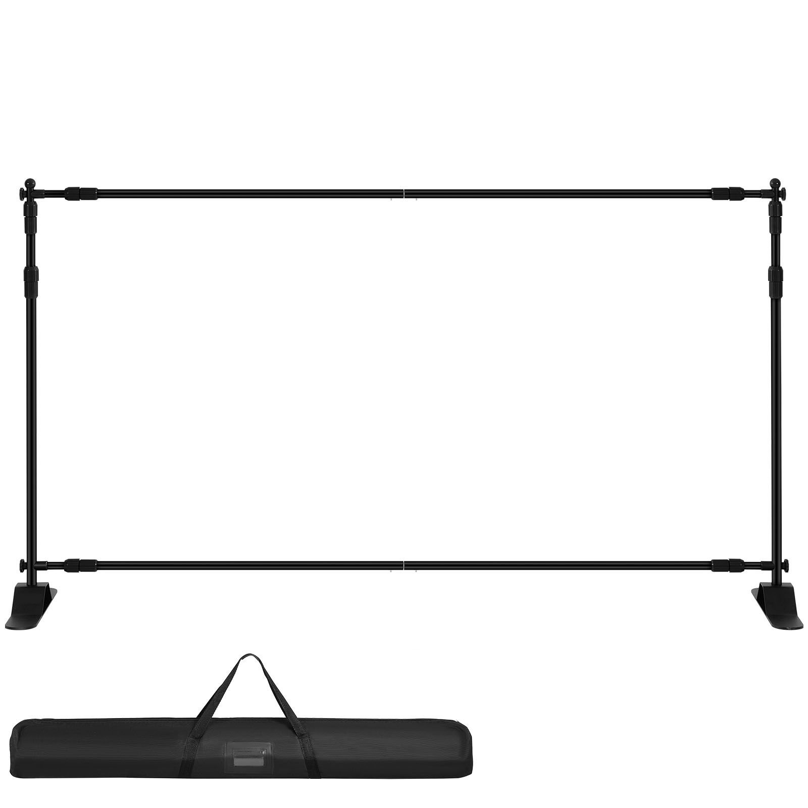 backdrop banner stand 8 x 8 ft adjustable heavy duty background stand with 1 carrying bag, backdrop stand for parties wedding photo booth trade show