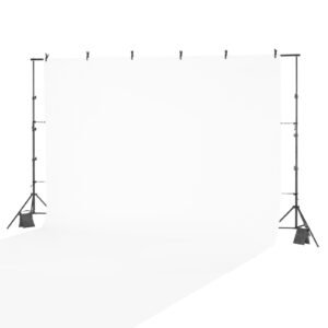 backdrop stand, 8.5 x 10 ft adjustable photo backdrop stand kit, portable background backdrop stand with 2 tripods, heavy duty projector screen stand, for wedding, photo video studio & party