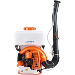 backpack fogger sprayer, 63cc 3hp engine, gas powered fogger sprayer with 4 gallon tank, powder and liquid mister duster system for effective fleas ticks critters control, gardening & farming