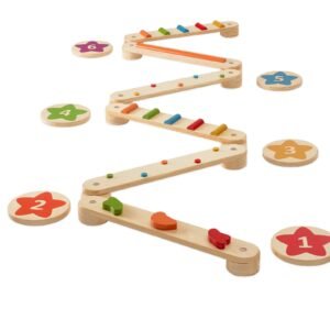 Balance Beam Stepping Stones, 6 PCS Wooden Toddler Balance Boards, Montessori Toy for Kids 2-6, Build Coordination and Gross Motor Skills Gymnastics Obstacle Course Indoor Outdoor for Girls Boys