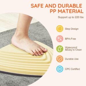 balance stepping stones for kids, 6 pcs, up to 220 lbs, non slip toddlers sensory stepping stones, obstacle course coordination game toys indoor or outdoor play for children aged 3 4 5 6 7 8+