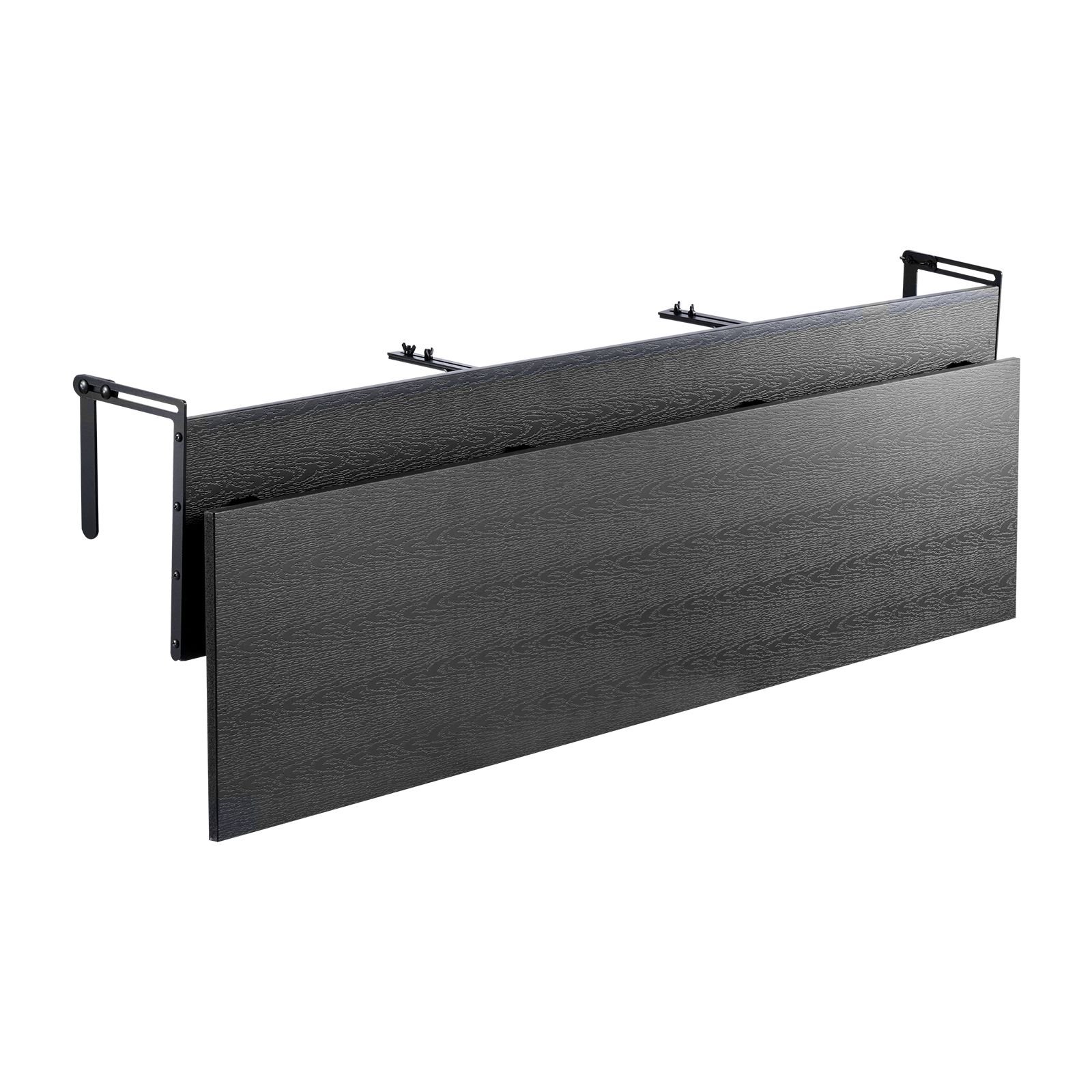 balcony hanging table, 12 x 59 in folding balcony railing table, outdoor balcony bar table for railings, 50 lbs loading, fit railing from 1" to 5.9", serving table for patio & deck
