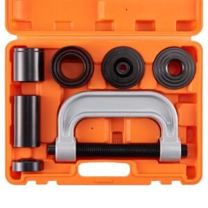 ball joint press kit, 10 pcstool kit, c press ball joint remove and install tools, for most 2wd and 4wd cars, heavy duty ball joint repair kit for automotive repairing