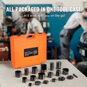 ball joint press kit, 21 pcstool kit, c press ball joint remove and install tools, for most 2wd and 4wd cars, heavy duty ball joint repair kit for automotive repairing