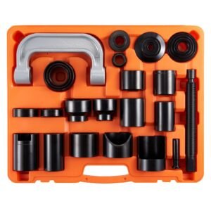ball joint press kit, 23 pcstool kit, c press ball joint remove and install tools, for most 2wd and 4wd cars, heavy duty ball joint repair kit for automotive repairing