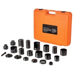 ball joint press kit, 23 pcstool kit, c press ball joint remove and install tools, for most 2wd and 4wd cars, heavy duty ball joint repair kit for automotive repairing