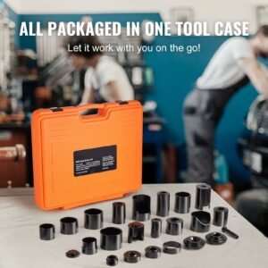 ball joint press kit, 25 pcstool kit, c press ball joint remove and install tools, for most 2wd and 4wd cars, heavy duty ball joint repair kit for automotive repairing
