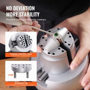 ball vise, 5" engraving setting tool, 360° rotation engraving block vise, 69 pcs attachment jewelry engraving block tools standard block for gemstone inlay and small scale engraving