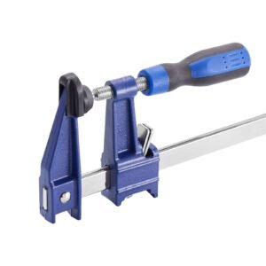 bar clamps for woodworking, 2 pack 36 inch opening, lockable f clamp with 600 lbs load limit, 2 1/2 inch depth, cast iron and carbon steel, easy to use, wood clamps for woodworking metal working