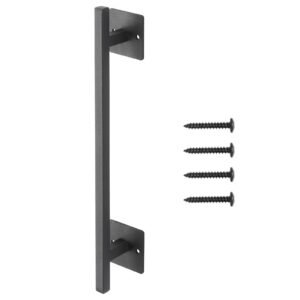 Barn Door Handle, 12.6 in Rustic Fence Gate Handle, Rust-Resistant Coating, Heavy Duty Carbon Steel Outdoor Gate Handles, Easy to Install, Metal Sliding Door Pulls for Garage Shed Closet Pantry