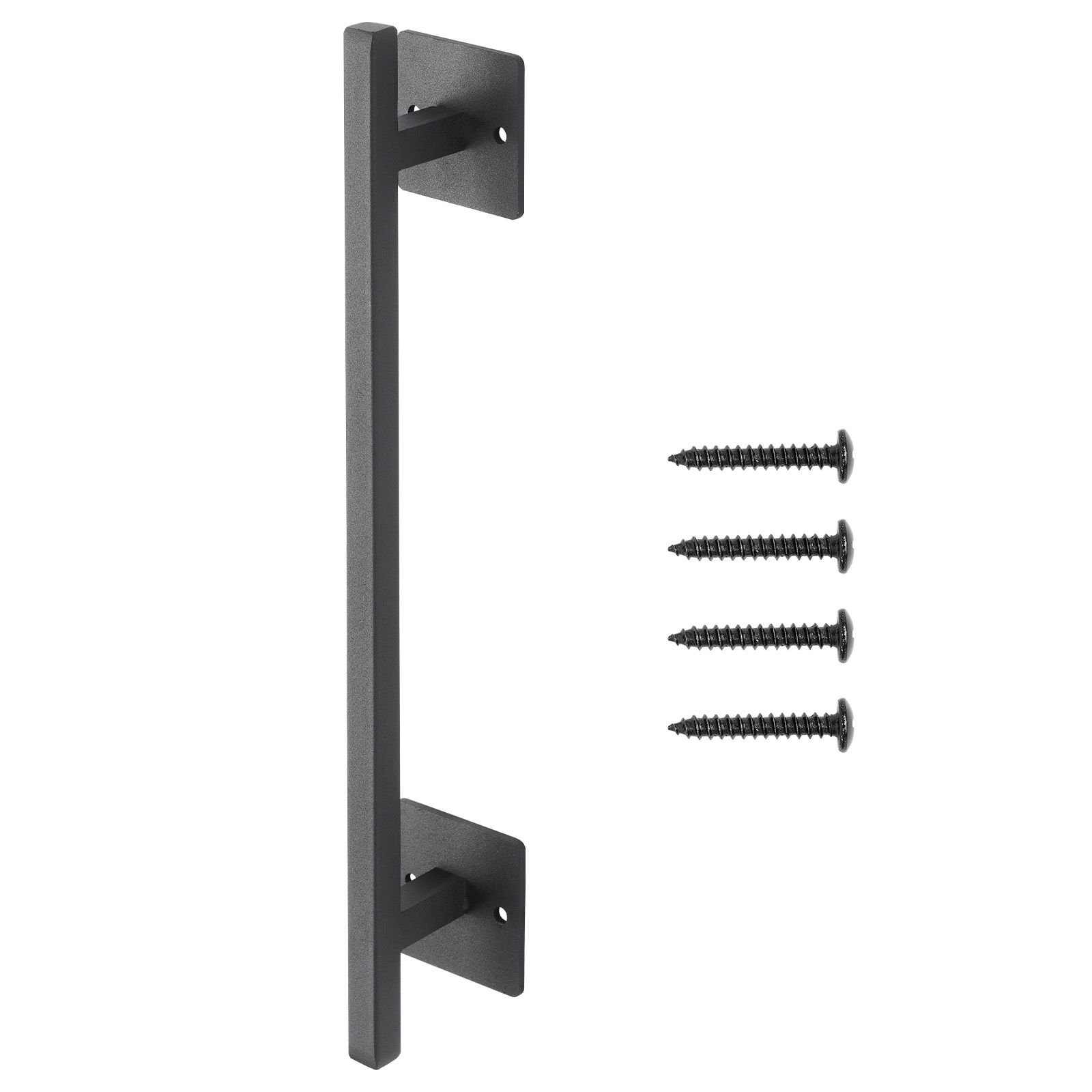 barn door handle, 12.6 in rustic fence gate handle, rust resistant coating, heavy duty carbon steel outdoor gate handles, easy to install, metal sliding door pulls for garage shed closet pantry