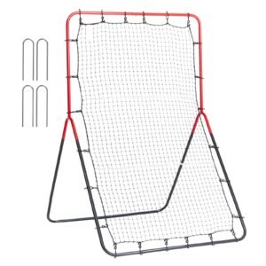 baseball and softball rebounder net, 3 x 4.5 ft pitchback baseball pitching nest, 3 way baseball, softball pitchback net, fielding trainer, bounce back net for fielding/throwing practice