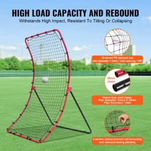 baseball and softball rebounder net, 4 x 5.5 ft pitchback baseball pitching nest, pitch return trainer rebound net with pitching target, all angle fielding rebound net for grounders pop flies
