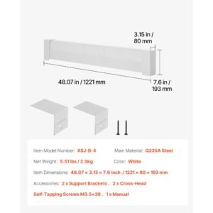 baseboard heater covers, basic series 4 ft standard electric heating unit front cover for home improvement, heavy duty steel, easy installation for bedroom replacing old cover, white