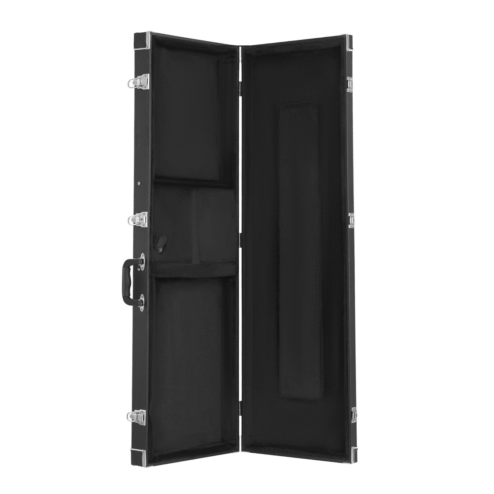 bass guitar hard case, 48.03 in rectangular guitar hard case, with lock latch keys handle, pvc padding soft lining water resistant hard shell guitar cases, for 39 46.5 in bass guitars, black