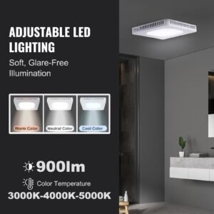 bathroom exhaust fan, 80 cfm high efficiency ventilation, 1.5sones low noise operation all copper motor, energy saving bathroom ceiling fan, no need for attic access, for various ceilings