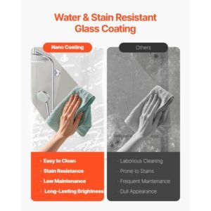bathtub shower door, 56 60 in. w x 60 in. h, semi frameless double sliding tub door, semi frameless bypass tub door with 1/4 in shatterproof tempered glass and stainless steel handle, black