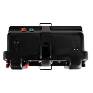 battery box, group 24/27 trolling motor battery box, 12v/24v marine batteries case with pp shell and dual straps, smart batteries case, suitable for trolling motor, marine,rv & solar panel