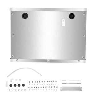 Battery Box, Group 24/31 Trolling Motor Battery Box, Marine Batteries Case with Rubber-Grommet Cable Holes, Aluminum Alloy Shell Storage Case, Easy Installation, for Off-Road Racers, Trucks