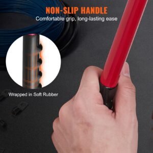 battery cable lug crimping tool, 10 1/0awg with cable cutter and 48pcs copper ring terminals, 6 wire sizes crimping die and 100pcs heat shrink tubes, for heavy duty wire lugs