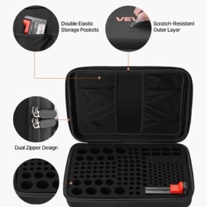 battery organizer storage box, battery case bag with tester bt 168, waterproof batteries organizer storage case with zipper, holds 167 batteries aa aaa c d 9v button, black (box only)