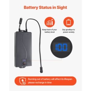 battery pack for reclining furniture, 2500 mah rechargeable recliner battery pack, with universal 2 pin connection and led display screen, for electric recliner, sofa, couch, and lift chair