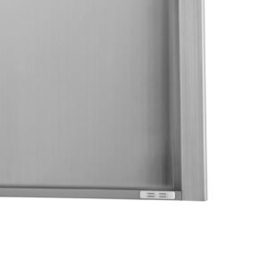 bbq access door, 31w x 24h inch double outdoor kitchen door, stainless steel flush mount door, wall vertical door with recessed handles , for bbq island, grilling station, outside cabinet