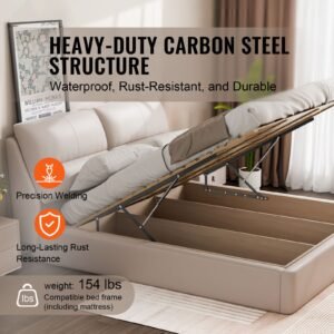 bed lift, 59x71 in compatible bed size 154 lbs load bearing, diy wall bed mechanical hardware kit vertical deluxe, pneumatic lever heavy duty bed support, folding wall bed for guestroom