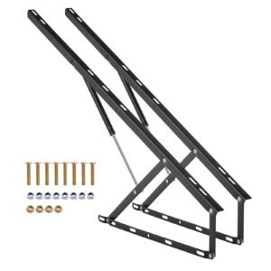 Bed Lift, 59x71 in Compatible Bed Size 154 lbs Load Bearing, DIY Wall Bed Mechanical Hardware Kit Vertical Deluxe, Pneumatic Lever Heavy Duty Bed Support, Folding Wall Bed for Guestroom