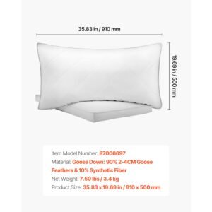 bed pillows for sleeping, set of 2, king size luxury quality hotel pillows with original down alternative filling, supportive and fluffy, bedding for back, stomach and side sleepers, white