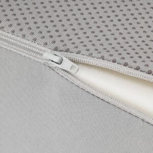 bed wedge pillow for headboard, king size, 72"x10"x6" bed gap filler, fill 0 7" gap between headboard and mattress, 25d foam mattress wedge headboard pillow with side pocket, for backrest, gray
