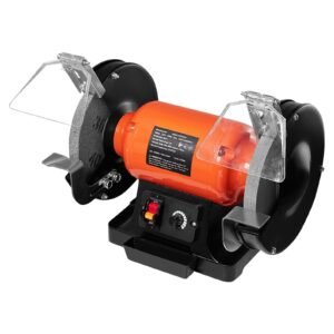 bench grinder, 8 inch variable speed bench grinder, 2000 3450rpm table grinders with 550w 5.0a induction motor, 36/60 grit grinding wheel & adjustable eye shield for sharpening grinding