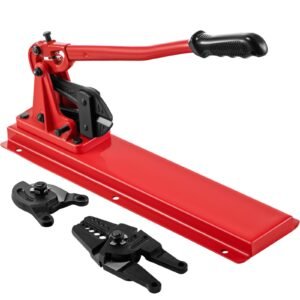bench swager tool 24" wire rope swaging tool with crimper cable bolt cutter head bench crimper 1/16" 3/16" aluminum/copper sleeves bench cable alloy steel crimper swager for1/2" wire rope fe