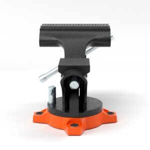 bench vise, 4.5 inch jaw width 3.3 inch jaw opening , 240 degree swivel locking base multipurpose vise with anvil, heavy duty cast iron workbench vise with bolts & nuts, for drilling, pipe cutti