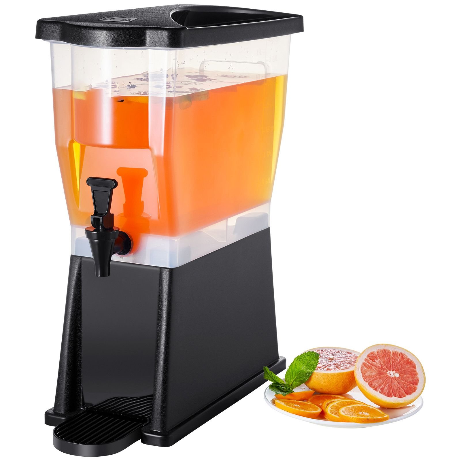 beverage dispenser, 3 gallon drink dispenser for parties, plastic juice dispenser with stand spigot lid, iced tea lemonade juice water dispenser, for restaurants, hotels, parties