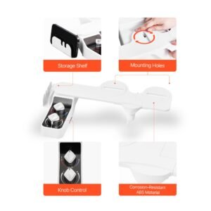 bidet attachment for toilet, hot & cold non electric water sprayer dual retractable nozzles, adjustable water pressure, 0.3'' ultra thin bidet toilet seat attachment for rear and feminine wash