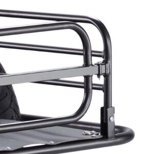 bike cargo trailer, 275 lbs load capacity, heavy duty bicycle wagon cart, foldable compact storage & quick release with universal hitch, 20" wheels, fits most bike wheels, carbon steel frame