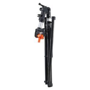 bike repair stand, 66 lbs heavy duty aluminum bicycle repair stand, adjustable height bike maintenance workstand with magnetic tool tray telescopic arm, foldable bike work stand for home, shops