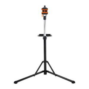 bike repair stand, 66 lbs heavy duty aluminum bicycle repair stand, adjustable height bike maintenance workstand with magnetic tool tray telescopic arm, foldable bike work stand for home, shops