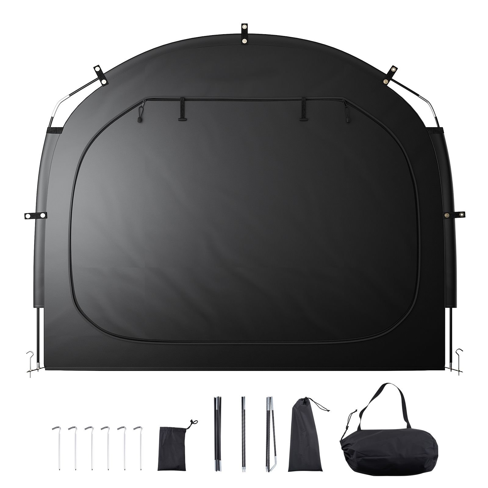 bike storage tent, 5 bikes, outdoor spacious bike storage tent with ventilated window, waterproof easy to install bike tent with high strength fiberglass & dual zippers, fit for bicycle