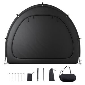 Bike Storage Tent, 5+ Bikes, Outdoor Spacious Bike Storage Tent with Ventilated Window, Waterproof Fan-Shaped Bike Tent with High Strength Fiberglass & Dual Zippers, Fit for Bicycle