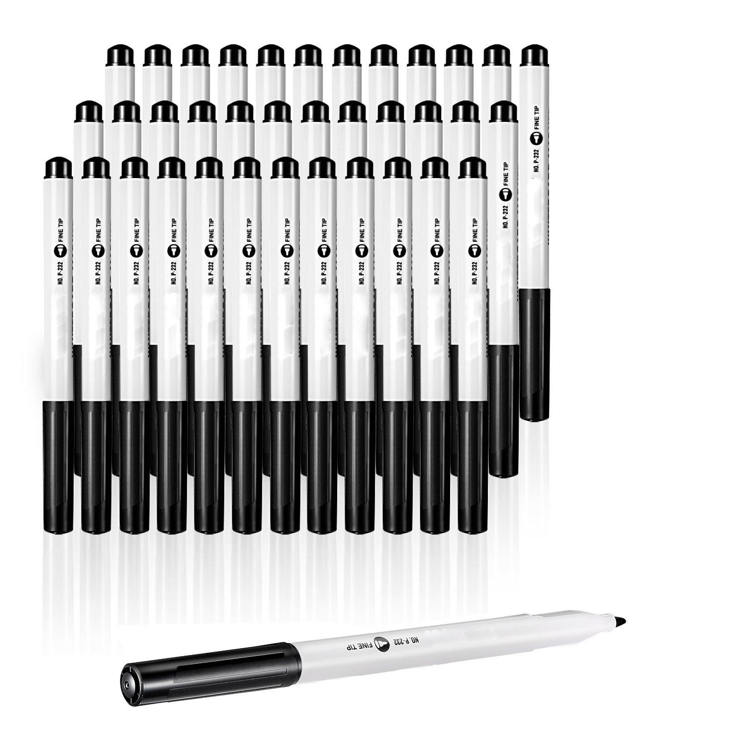 black dry erase markers, 36 pack low odor whiteboard markers, fine point whiteboard markers, easily clean dry erase markers bulk for school office home