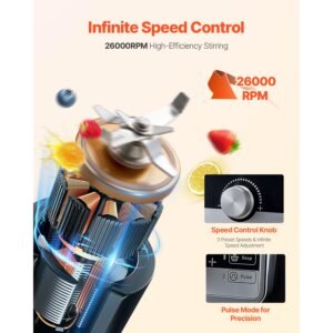 blender for smoothies, 135 oz 1400w, professional blender with powerful motor, multi functional food processing blender with noise cover for smoothie/milkshake/juice, fits for kitchen