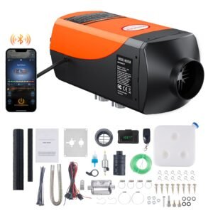 Bluetooth App Control Diesel Air Heater, 12V 8KW Diesel Heater with Automatic Altitude Adjustment, Remote Control and LCD, Diesel Parking Heater for RV Trailer Camper Van Boat