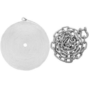 boat anchor kit 13 lb fluke style anchor, hot dipped galvanized steel fluke anchor, marine anchor with anchor, shackles, chain, rope for boat mooring on the beach, boats from 20' 32'